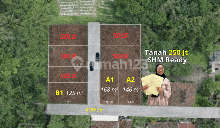 250 Jt SHM Siap AJB, Tanah Dekat Kampus Uii Jl.kaliurang
