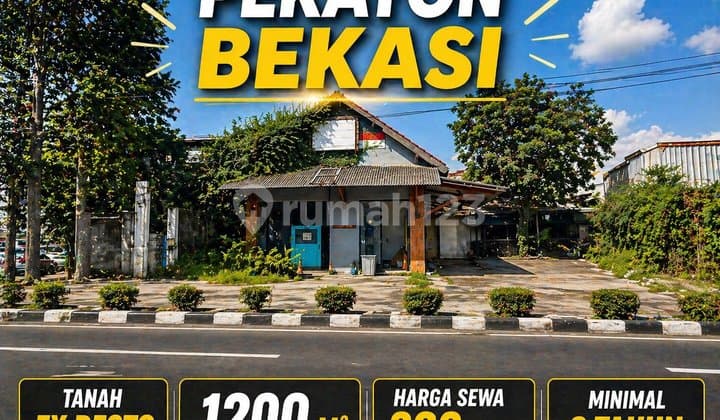 Rent Land Area 1200 Sqm Ex-Bar & Resto Ready to Use on Main Road Pekayon - Suitable for Cafe / Korean Restaurant / Lounge