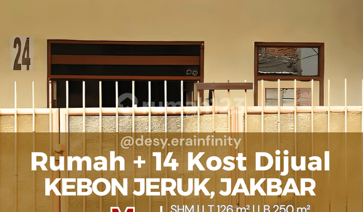 Rumah + 14 Kost Di Kebon Jeruk, Jakartabarat