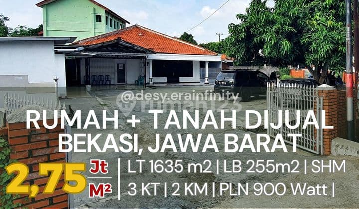 Dijual Rumah dan Tanah di Babelan, Kabupaten Bekasi, Jawa Barat
