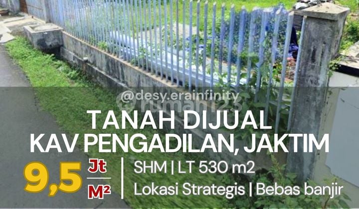 Dijual Tanah di Kav Pengadilan, Klender, Jakarta Timur