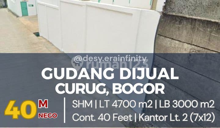 Dijual Gudang di Curug, Bogor