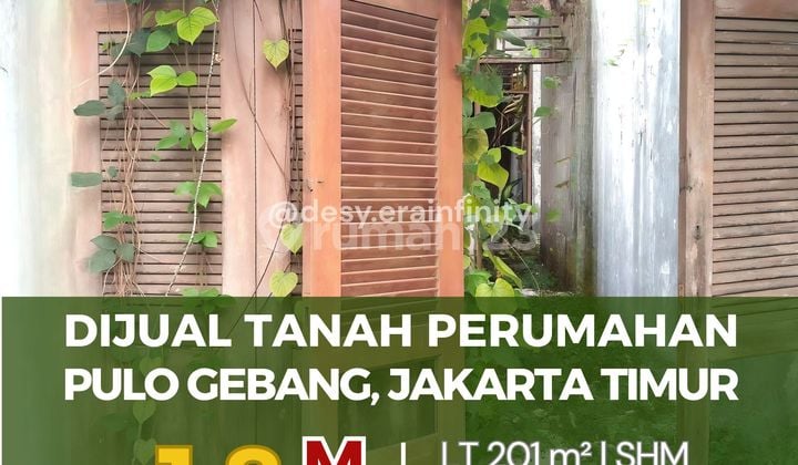 Dijual Tanah Perumahan di Pulogebang, Jakarta Timur