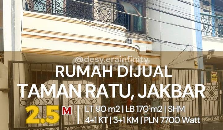 Dijual Rumah di Taman Ratu, Jakarta Barat