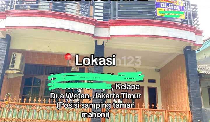 Asri House in Front of the Park at Kelapa Dua Wetan Ciracas – Near PKP Main Road, Negotiable Price!