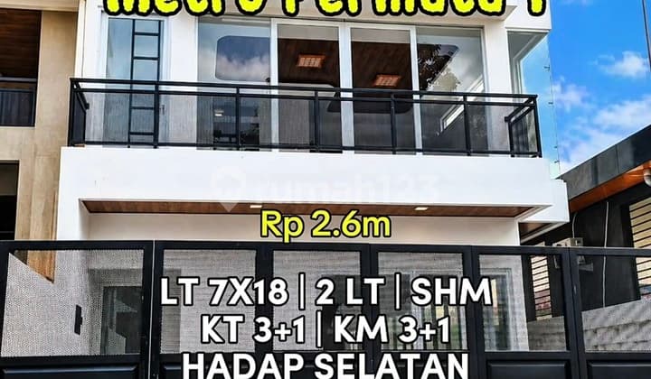 Wilson Rumah Baru Semi Furnish Uk7x18 di Metro Permata 1