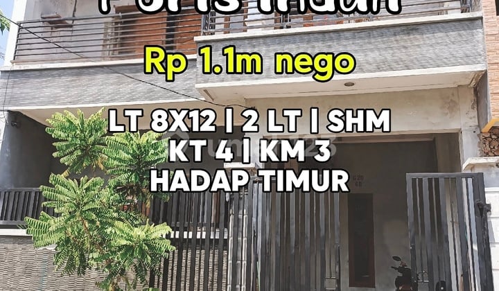 Wilson Cheap House 2 Floors Size 8X12 in Poris Indah