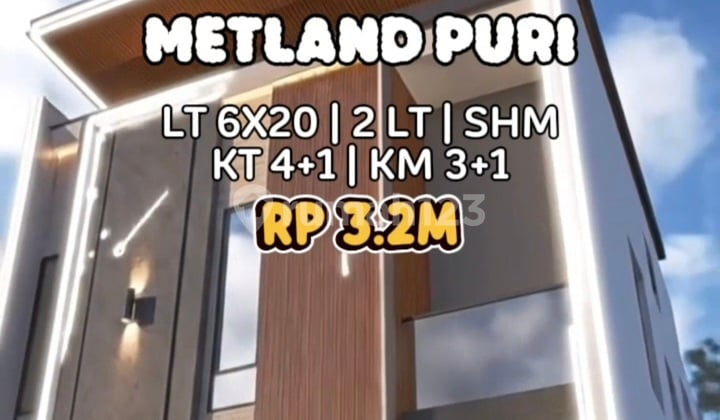 Wilson Rumah Modern Minimalis Uk 6X20 di Metland Puri
