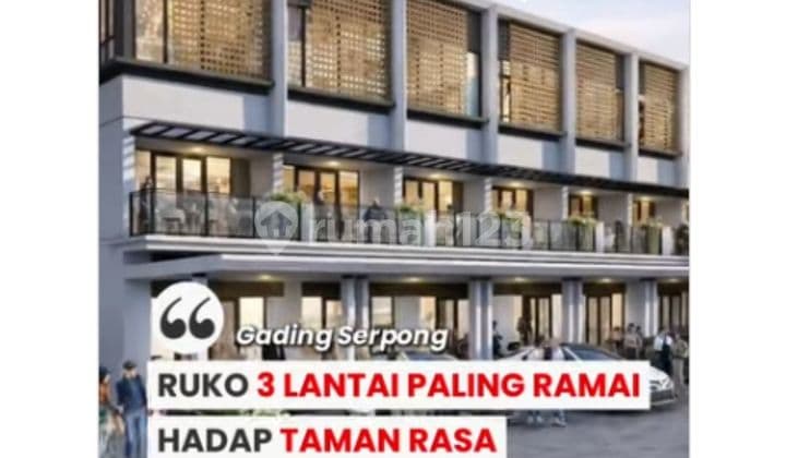 Termurah Lokasi Premium di Kelilingi Altadena & Pasadena Ruko Depan Taman Rasa