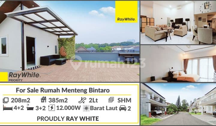 Rumah Mewah Minimalis Modern dengan Rooftop Estetik di Cluster Menteng Bintaro Jaya