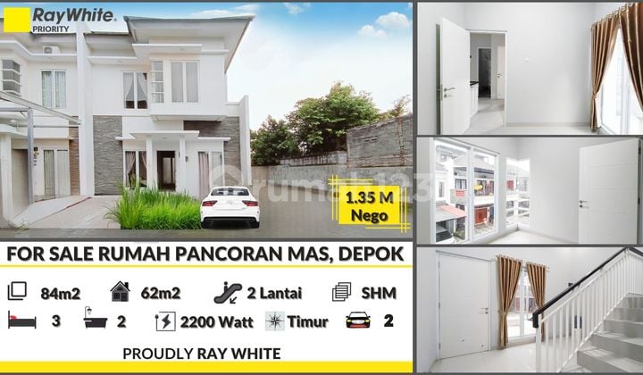Rumah Hook Minimalis Modern 2 Lantai dekat Tol Desari Depok, Harga 1.35M Nego. MURAH!