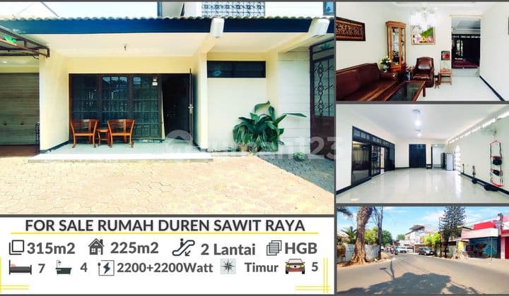 Rumah Komersial di Duren Sawit, Jakarta Timur Luas 315m2 Harga 6,5M