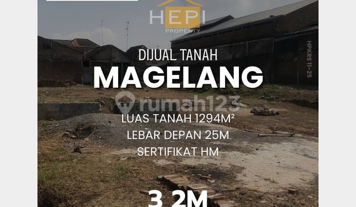 Tanah luas strategis lokasi di Pusat Kota Magelang