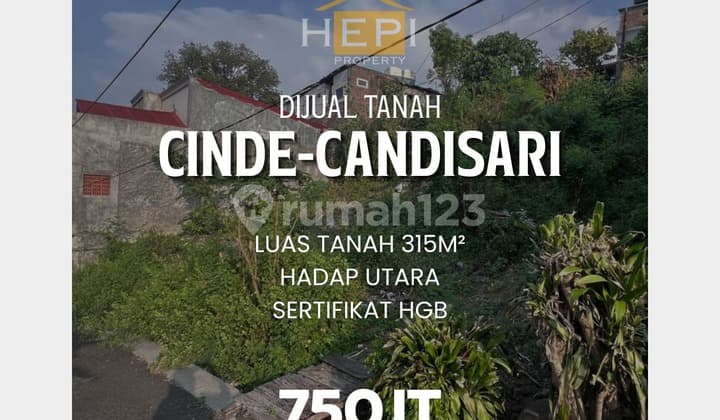 Tanah tengah kota di Cinde Candisari Semarang