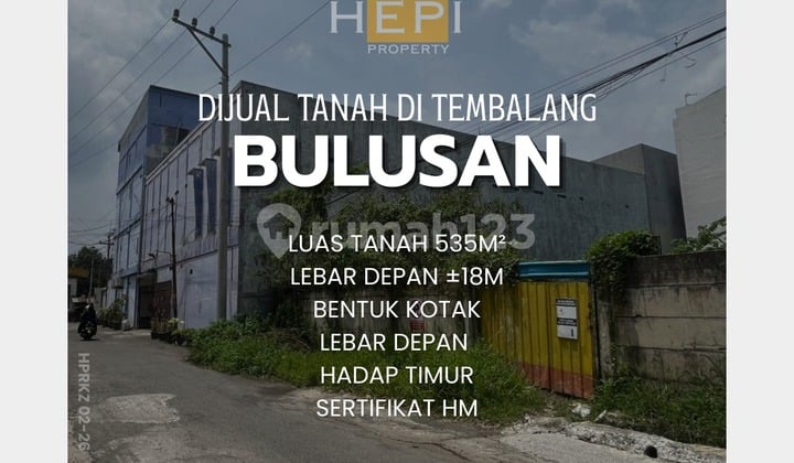 Premium Plot One Step to Jalan Banjarsari Raya Semarang
