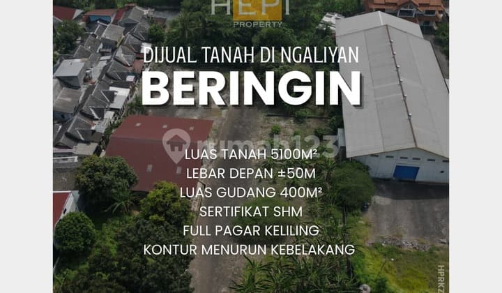 Tanah bonus Gudang di Beringin Ngaliyan Semarang Barat