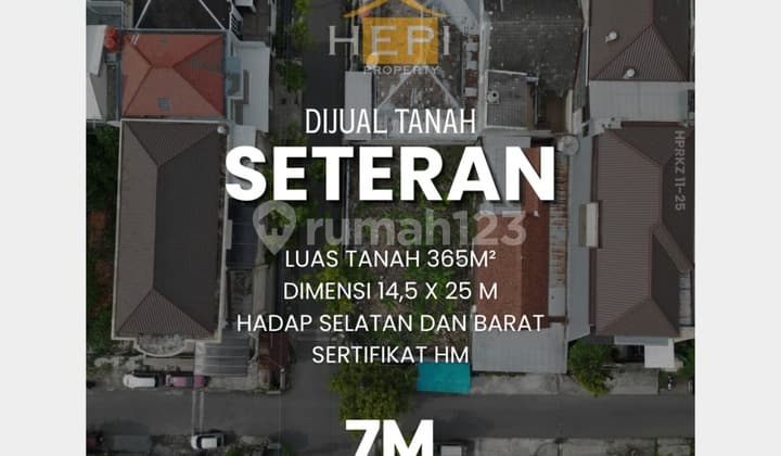 Tanah Premium Tengah Kota di Seteran Semarang Tengah