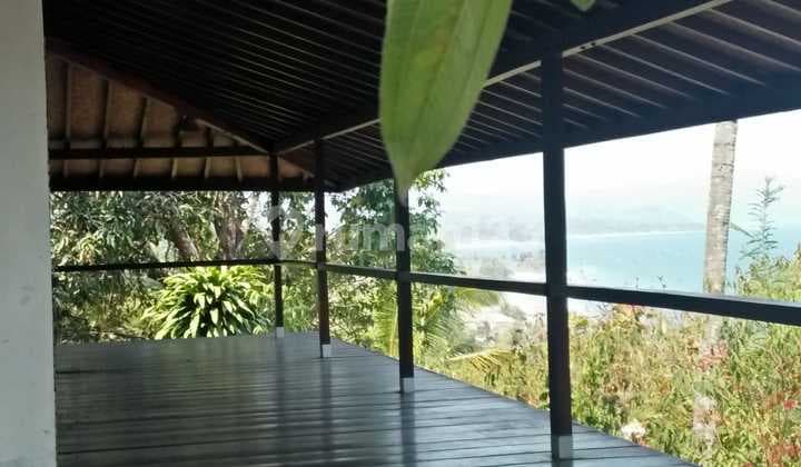 Murah!! Best Invest!! Tanah Bonus Vila, View Laut Indah Sekali di Area Puncak Habibi Cisolok Sukabumi