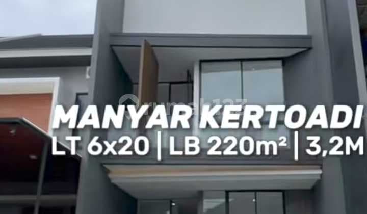 Rumah Baru Mewah Row Jalan 3 Mobil Manyar Kertoadi Surabaya Timur