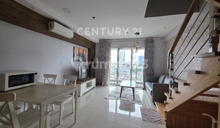 Sewa Apartemen Maqna 2Bedroom, Lantai Rendah, View Timur.