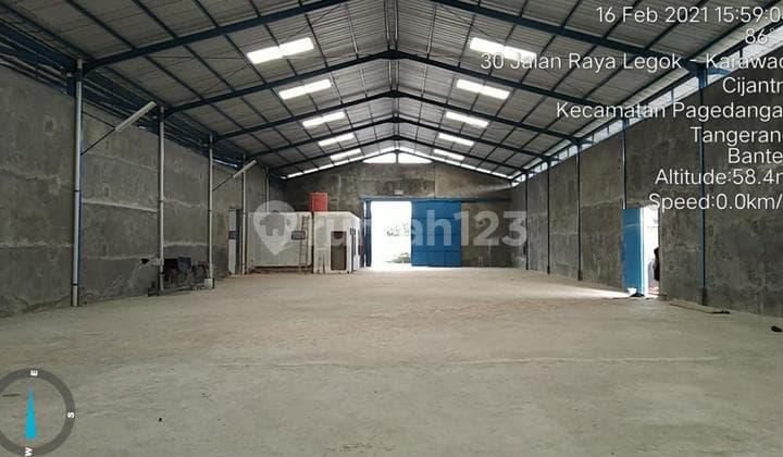 Disewakan Gudang Gandeng di Raya Legok Luas 1973M2 34X58