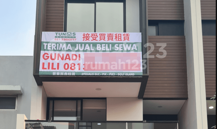 Pik Rumah 5X15, 3 Lantai Sudah Renovasi Semi Furnished Pik Golf Island Cluster Piano