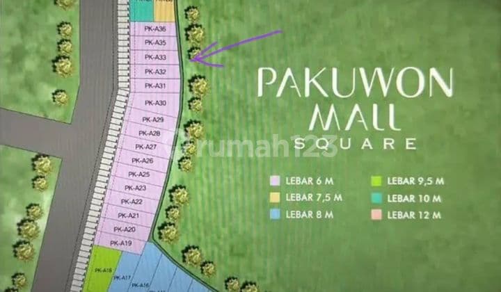 Jual Kavling Komersial Pakuwon Mall Square, pakuwon Indah