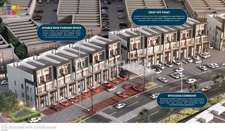 Jual Ruko Siap Pakai Hudson Studio Loft Parkiran Luas