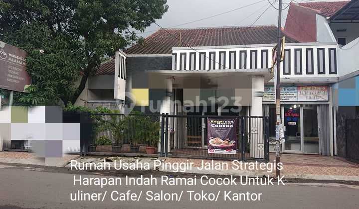 Turun Harga BU Rumah Usaha 2 Kt SHM Pinggir Jalan Luas Ex Salon cafe Bagus Murah Harapan Indah Bekasi