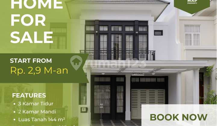 Rumah Mewah 2 Lantai di Cluster Jade, Summarecon Mutiara Makassar