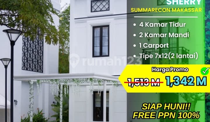 Rumah Summarecon Makassar Cantik Fasilitas Lengkap Siap Huni