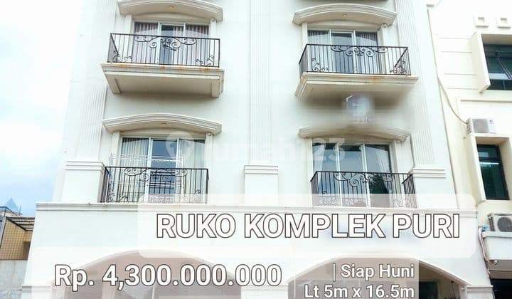Dijual ruko 4 lantai puri media kawasan puri indah