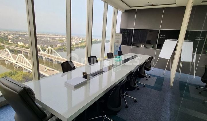 Office Tower Gold Coast Luas 110m,full Furnish Kantor,bagus Rapih Siap Pakai