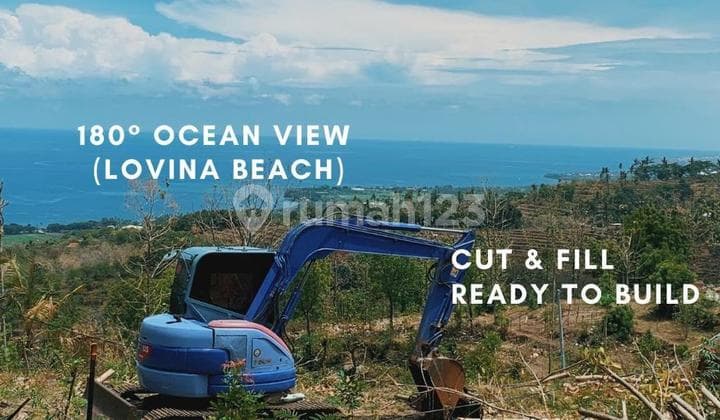 Dijual Tanah Bukit dengan Pemandangan Laut 180Deg - Lovina, Bali