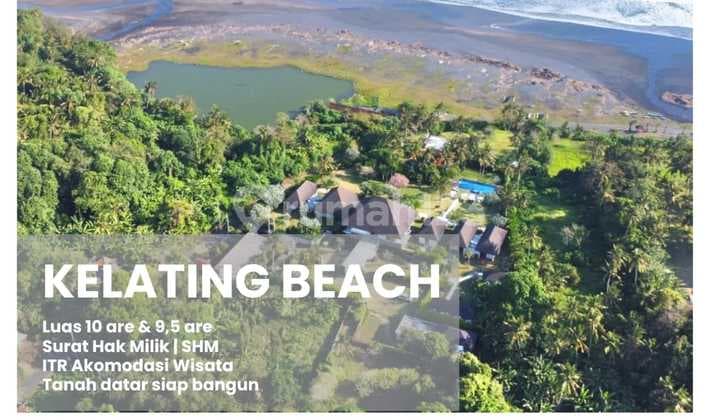 Tanah Pantai Kelating 400 meter menuju Pantai Lingkungan Villa