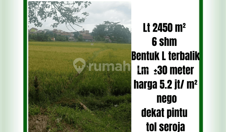 Dijual Tanah Di Soreang , Dekat Tol Seroja