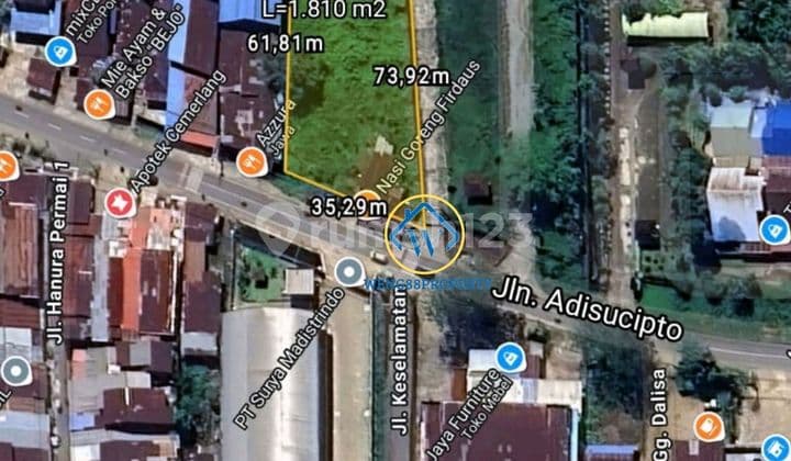 Tanah Jalan Adisucipto Kabupaten Kubu Raya Pontianak