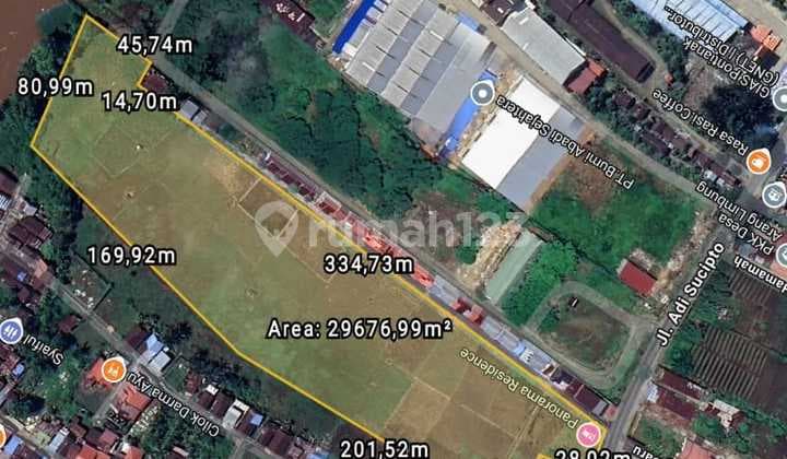 Tanah Tepi Jalan Adisucipto Sampai Tepi Sungai Kapuas