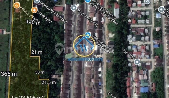 Tanah Tepi Jalan Ujung Pandang 1 Kota Pontianak