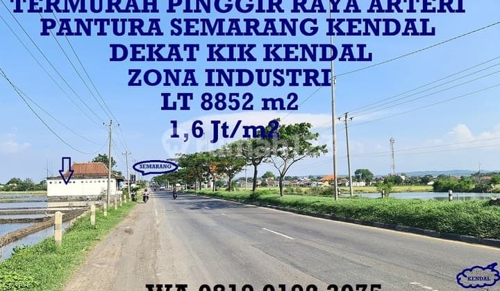 Tanah HM Zona Industri Pinggir jalan Raya Pantura/lingkar Kaliwungu Kendal