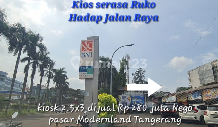 Kios Pasar Modernland Tangerang Hadap Jalan Raya Serasa Punya Ruko
