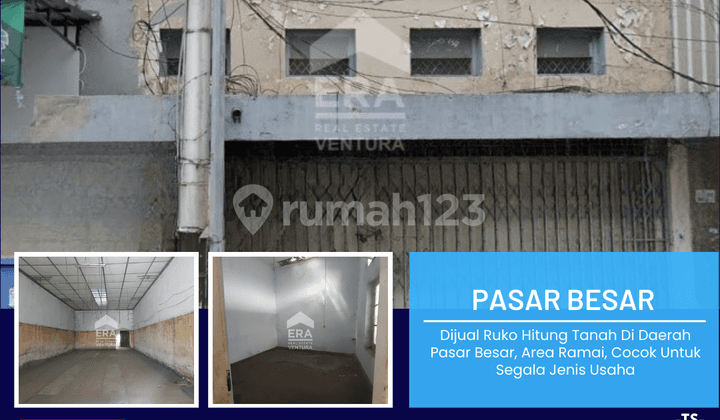 Shop House Land Calculation in Pasar Besar Area, Bustling Location