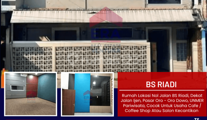 Rumah Lokasi Nol Jalan Bs Riadi, Dekat Pasar Oro Oro Dowo