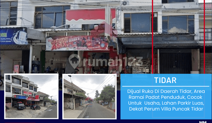 Ruko di Daerah Tidar, Area Ramai, Lahan Parkir Luas