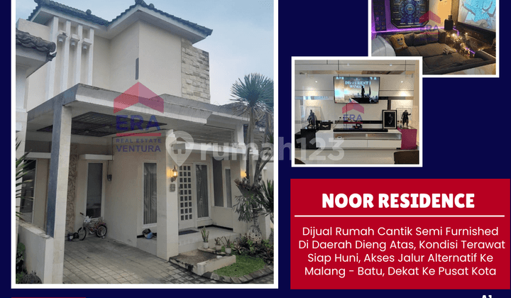 Dijual Rumah Cantik Semi Furnished Di Daerah Dieng Atas
