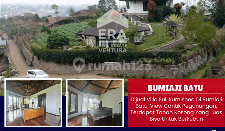 Dijual Villa Full Furnished di Bumiaji Batu, View Pegunungan
