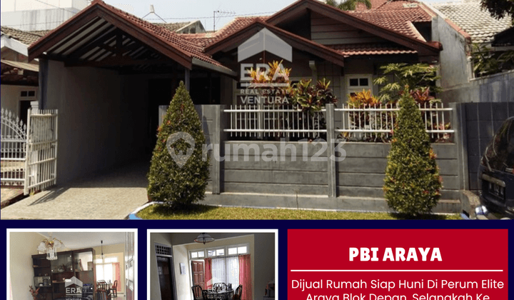 Turun Harga Rumah Siap Huni di Perum Elite Araya Blok Depan
