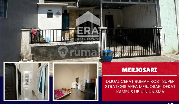 Dijual Cepat Rumah Kos Lokasi Strategis Dekat UIN, UNISMA, UB