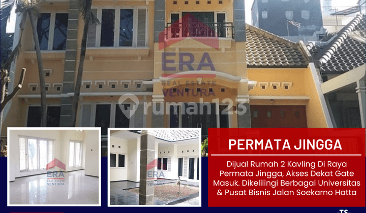 Rumah 2 Kavling Di Raya Permata Jingga, Akses Dekat Gate Masuk