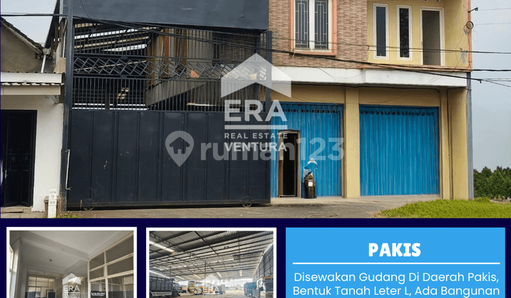 Disewakan Gudang Di Pakis, Bentuk Tanah Leter L, Ada Kantor